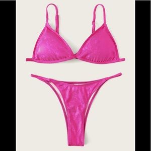 Pink sequin bathing suit